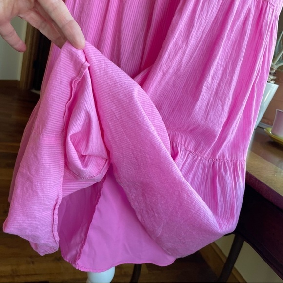 Charles Henry Pink Flutter Sleeve Tiered Mini Babydoll Dress - Picture 5 of 11